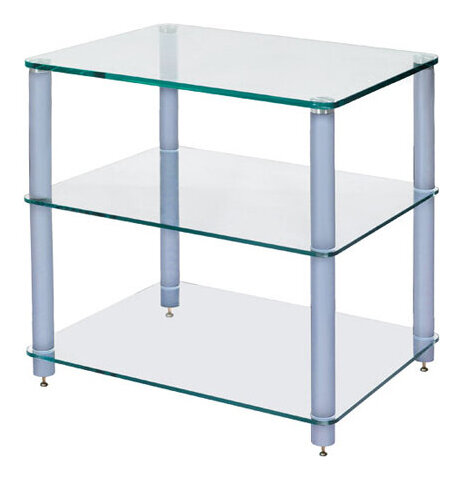 【送料込】Sound Magic HXG03R-GS ガラス棚板/シルバー支柱 防弾ガラス Laminated glass オーディオラック【代金引換不可】｜愛曲楽器バーゲンセンター