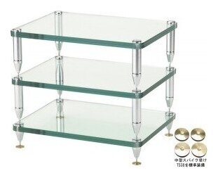 【貨物輸送込】Sound Magic XU03FSS 硝子棚板/クローム拠りどころ 防弾硝子 Laminated glass オーディオ仕合わせ【通貨価値取り替えっこ不可】