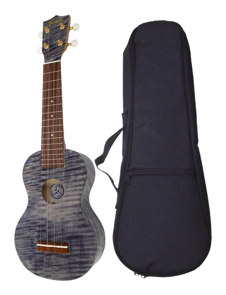【送料込】Famous FS-S10/BK/クッション入りバッグ付 ソプラノウクレレ|愛曲楽器バーゲンセンター