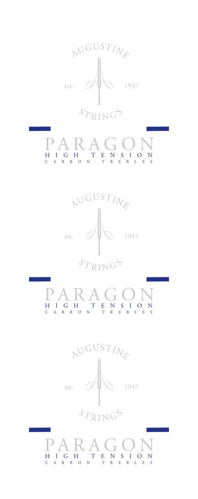 【メール便・送料無料・代引不可】【3セット】AUGUSTINE オーガスチン Paragon/Blue High Tension フロロカーボン高音弦 クラシックギター弦