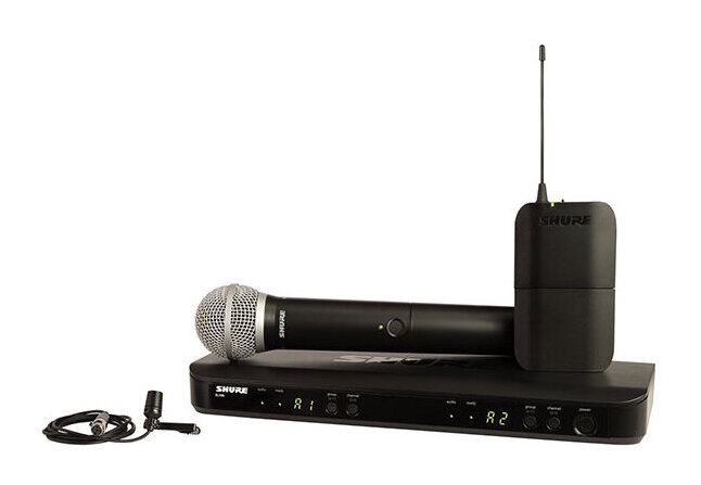 【送料込】SHURE BLX1288J/CVL-JB デュアルチャンネル ハンドヘルド+ラべリアマイク ワイヤレスシステム BLX1288/CVL