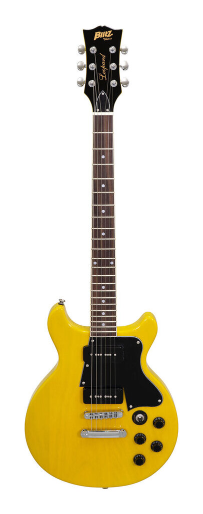 【送料込】BLITZ BLP-SPL/DC YL(Yellow) エレキギター/ケース付【ポイント6倍】