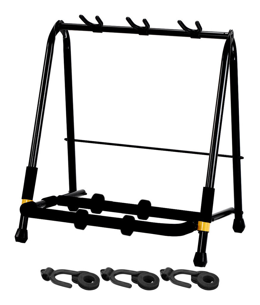 【送料込】HERCULES ハーキュレス GS523B+HA205 &times;3 高品質ギタースタンド/3本立て+増設用パック3個 最大6本立てかけ可能｜愛曲楽器バーゲンセンター