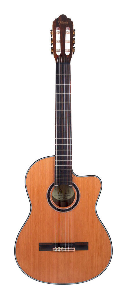 【送料込】Valencia VC774TCE ピックアップ搭載 薄胴 クラシックギター エレガット|愛曲楽器バーゲンセンター