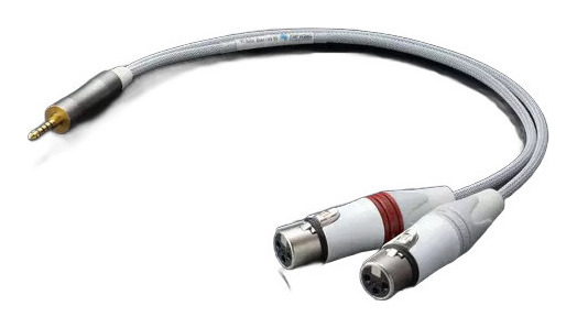 【貨物輸送込】TOP WING White Barrel II 4.4 to XLR-F / 4.4粍-3pin XLR刃針 x2 平衡にする取り替えっこ有線テレビ【尖んがり5倍】