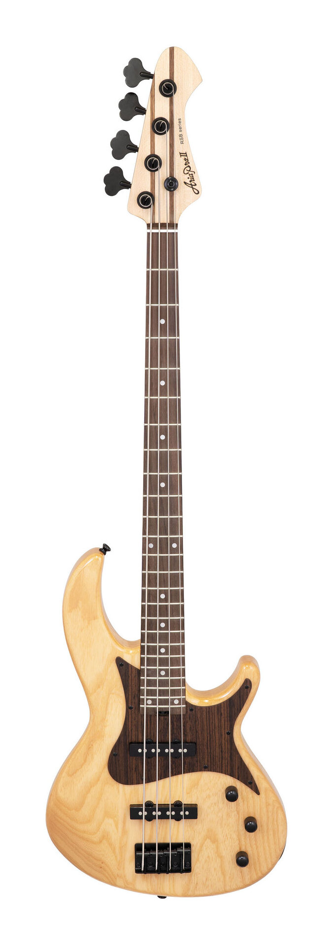 【送料込】Aria ProII RSB-700WP N (Natural) USAアッシュボディ メイプル/ウォルナット5plyネック 木製ピックガード エレキベース/ケース付【ポイント5倍】