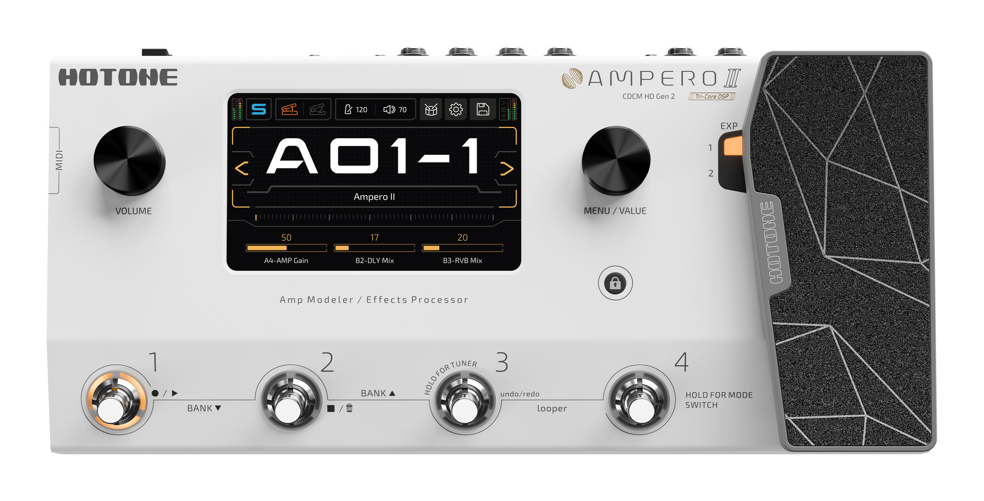 Hotone Ampero Stomp Ⅱ マルチエフェクター HOTONE | AMPERO Ⅱ STOMP | マルチ・エフェクター | 製品情報
