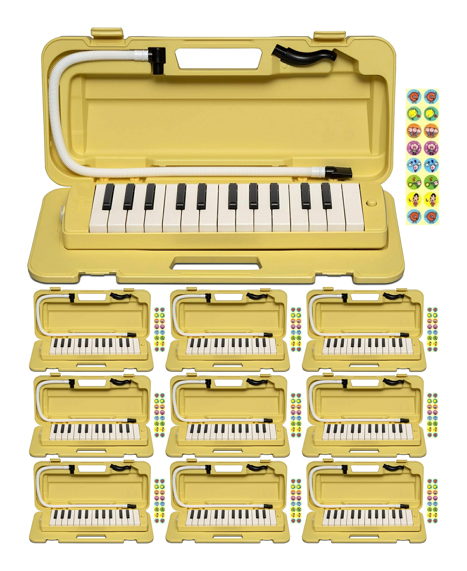 【送料込】【ドレミシール付】【10台セット】ヤマハ YAMAHA P-25F ×10台(数量限定ドレミシール10枚付) 鍵盤ハーモニカの定番ピアニカ
