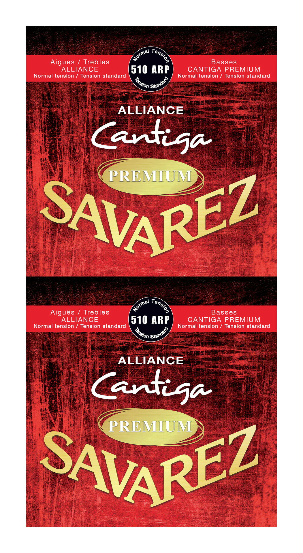 【メール便・送料無料・代引不可】【2セット】SAVAREZ サヴァレス 510 ARP -Normal tension- ALLIANCE / Cantiga PREMIUM アリアンス高音弦 カンティーガ・プレミアム低音弦