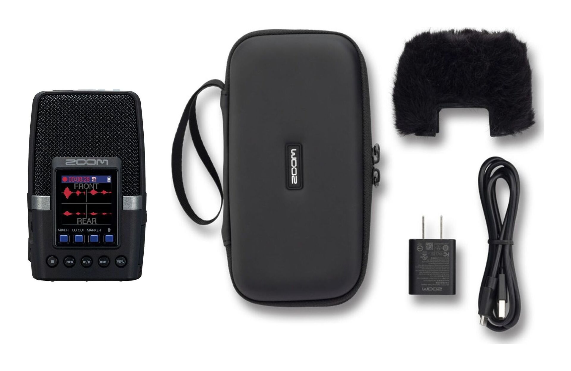 【送料込】ZOOM H2essential(専用アクセサリパック/APH-2e付) ３マイク搭載 ９マイクパターン 32bitフロート対応 ハンディレコーダー｜愛曲楽器バーゲンセンター