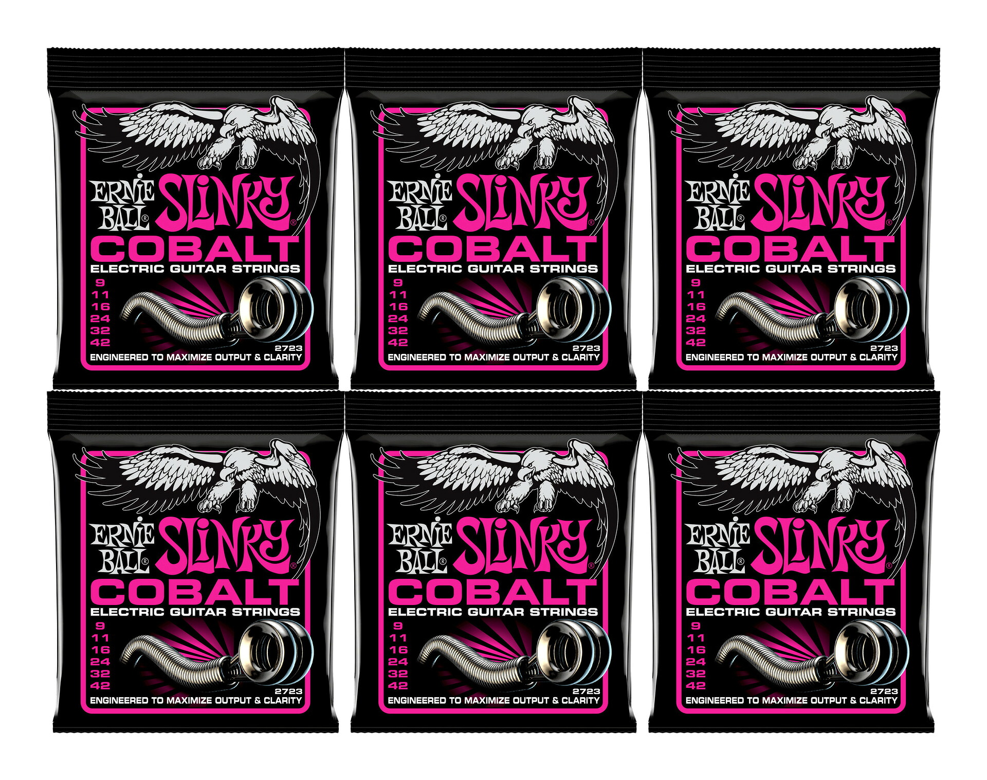【メール便・送料無料・代引不可】ERNIE BALL 2723/6セット [09-42] Super Slinky Cobalt エレキギター弦