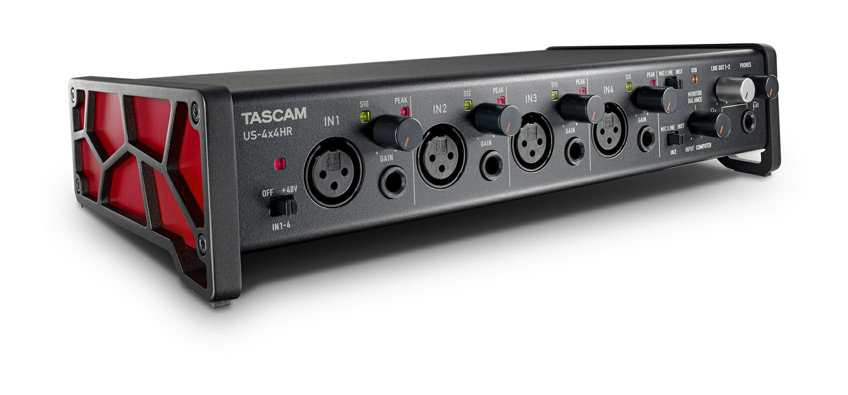 【送料込】TASCAM タスカム US-4x4HR 4Mic 4IN/4OUT USB オーディオ インターフェース【ポイント2倍】