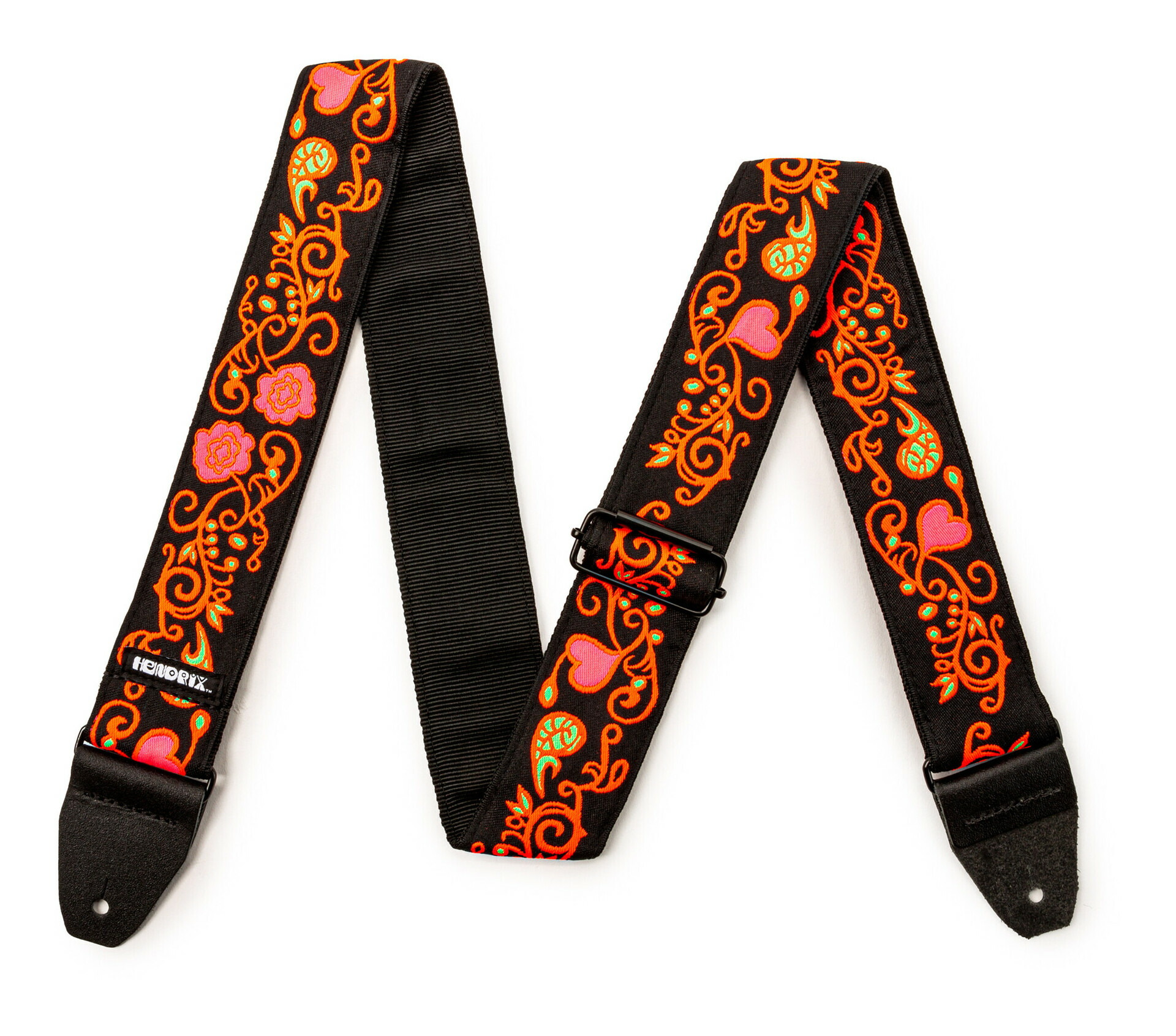 【送料込】Dunlop JH23 MONTEREY BLACKLIGHT STRAP - ORANGE JIMI HENDRIX ギター ストラップ