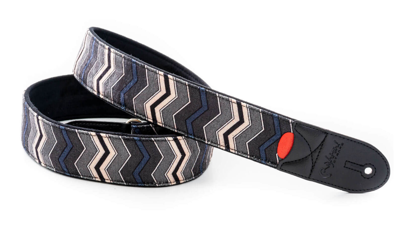 【送料込】RightOn! STRAPS ZIGGY Black ギター ベース ストラップ【ポイント5倍】