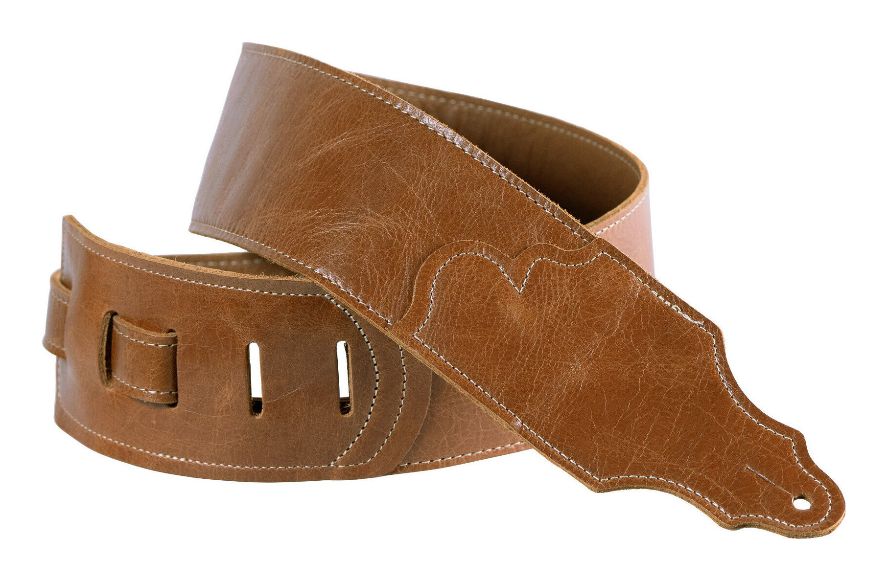 【送料込】Franklin FSW-JH-CG Cognac 本革 ギターストラップ レザー ストラップ Jackson Hole Aged Leather Guitar Strap