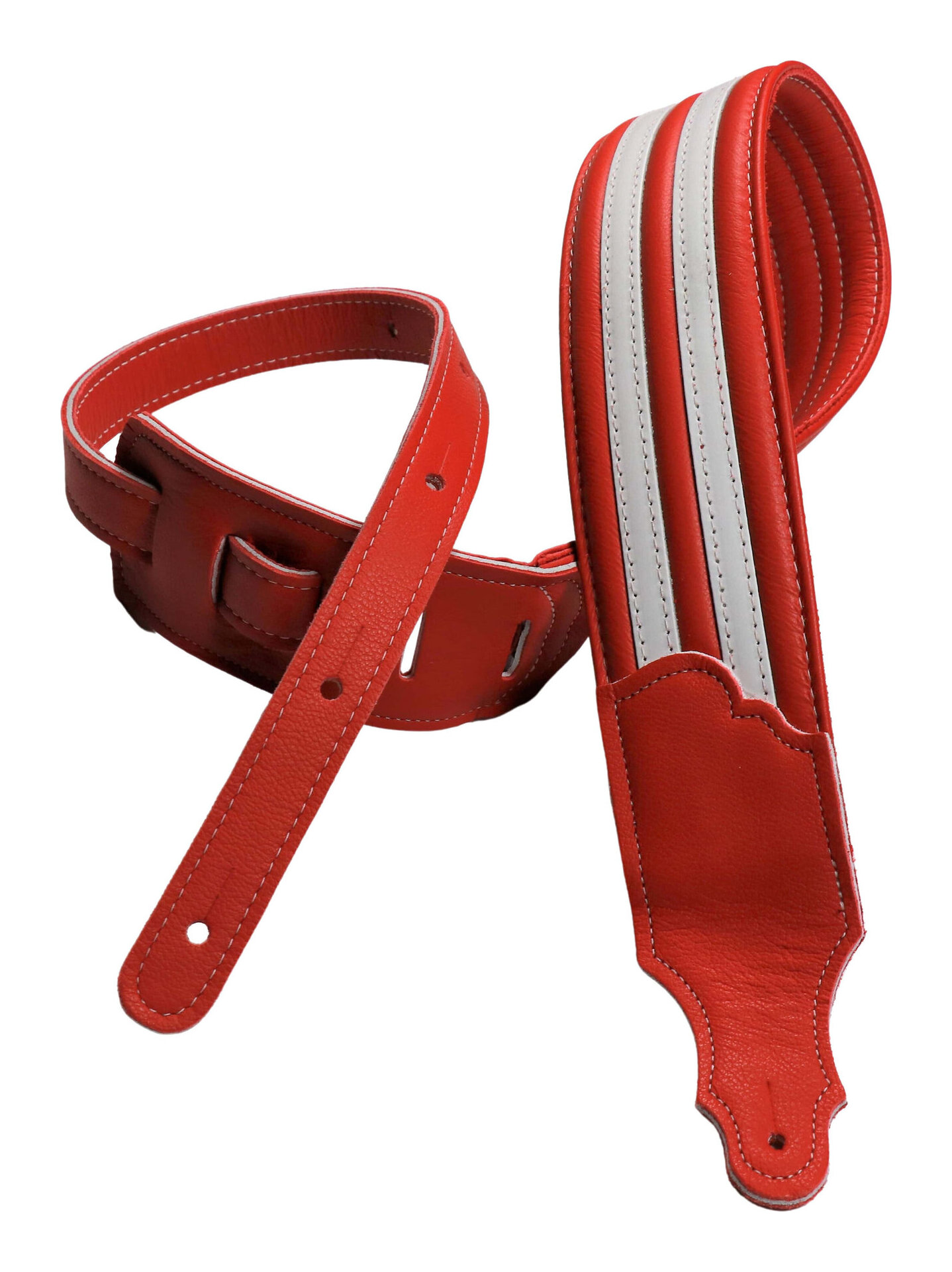 【送料込】Franklin HR-R-W Candy Apple Red 本革 ギターストラップ レザー ストラップ Hot Rod Padded Guitar Strap|愛曲楽器バーゲンセンター