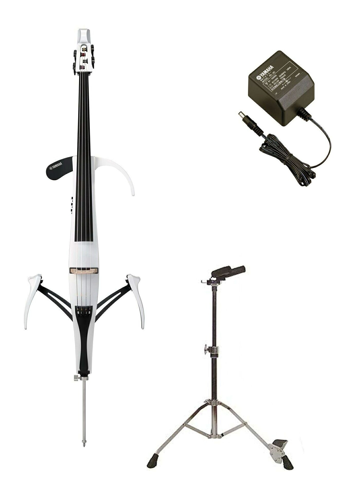 【送料込】YAMAHA SVC300CPW/電源アダプター+スタンド/PA-3C+BST1付 パールホワイト サイレントチェロ【代金引換不可】|愛曲楽器バーゲンセンター
