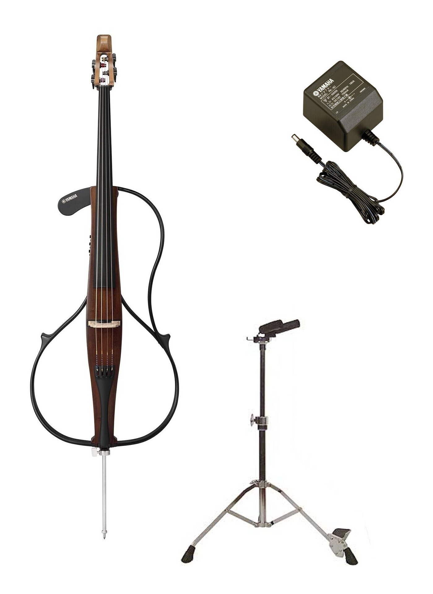 【送料込】YAMAHA SVC300F/電源アダプター+スタンド/PA-3C+BST1付 アンティークダークブラウン サイレントチェロ【代金引換不可】｜愛曲楽器バーゲンセンター