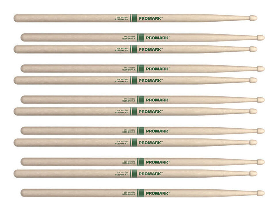 【送料込】【6ペア】ProMark プロマーク RBHR565AW Rebound Raw (ナチュラル) ヒッコリー ドラムスティック【ポイント5倍】｜愛曲楽器バーゲンセンター