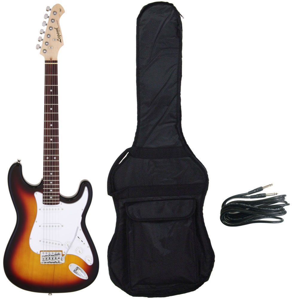 【送料込】【ケース付】Legend レジェンド LST-Z 3TS(3 Tone Sunburst) ストラトキャスター エレキギター 初心者 入門｜愛曲楽器バーゲンセンター