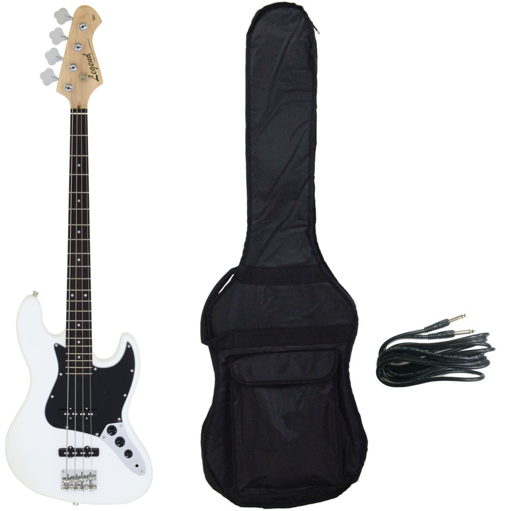 【送料込】【ケース付】Legend レジェンド LJB-Z B/WH(White) ジャズベース エレキベース 初心者 入門｜愛曲楽器バーゲンセンター