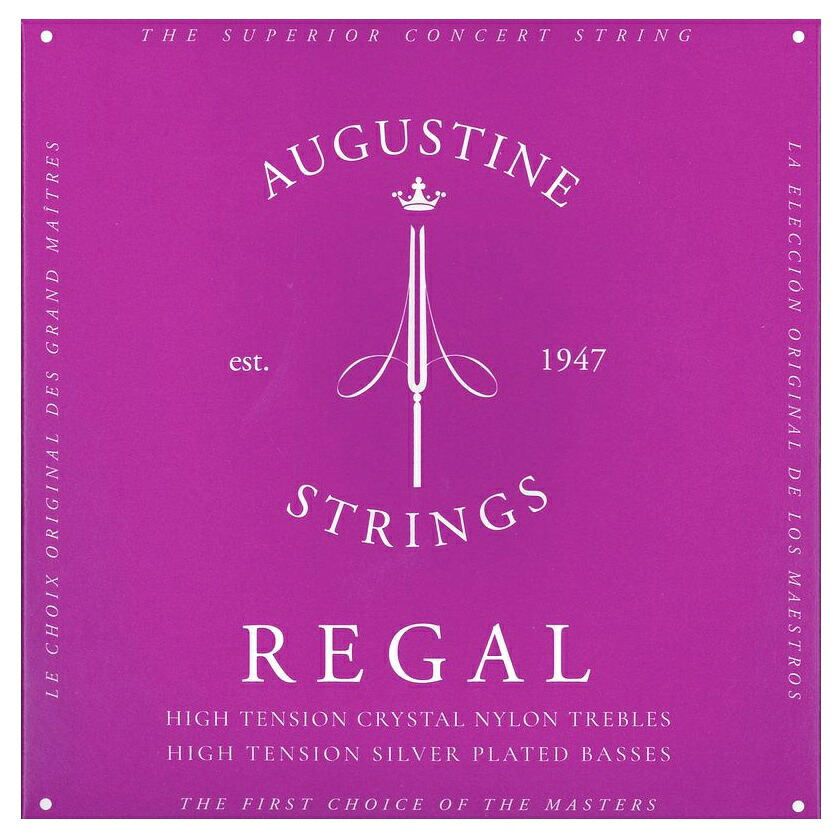 【メール便・送料無料・代引不可】【弦 ×6セット】オーガスチン AUGUSTINE REGAL/BLUE SET ×6セット ハイテンション