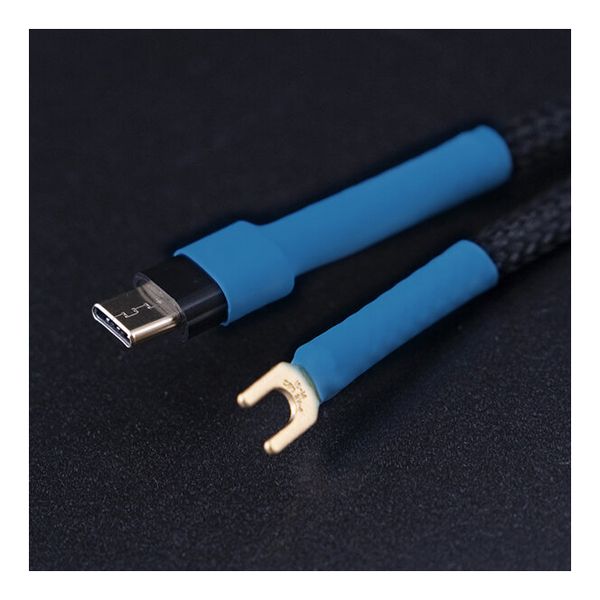 【メール便・送料無料・代引不可】KOJO TECHNOLOGY Clone2UC アースケーブル 1.2m USB TYPE C-Y型端子(M4推奨) 10,001円