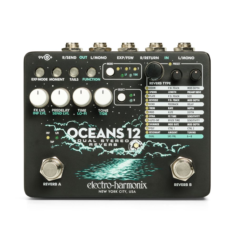 【ポイント5倍】【送料込】electro-harmonix エレクトロハーモニックス Oceans 12 Dual Stereo Reverb リバーブ|愛曲楽器バーゲンセンター