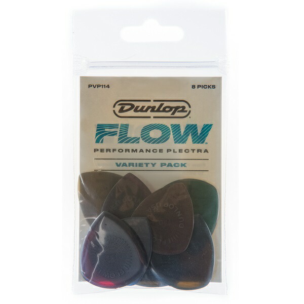 【楽天市場】【メール便・送料無料・代引不可】Dunlop PVP114 FLOW Standard / Jumbo 計8枚入り バラエティ