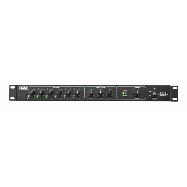 RANE RM6 120Wアンプ内蔵 6チャンネル・マイクラインミキサー