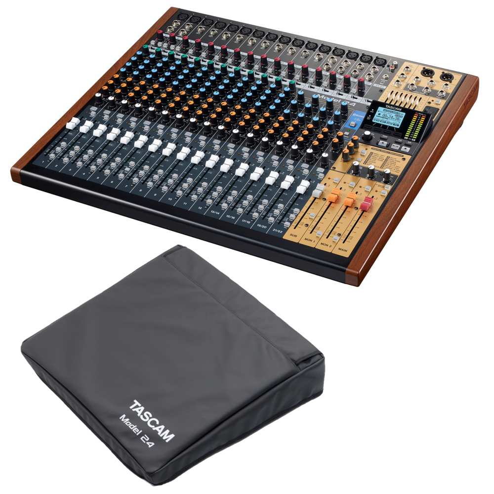 【送料込】TASCAM Model 24+AK-DC24 24トラック レコーディング・ミキサー/ダストカバー付｜愛曲楽器バーゲンセンター