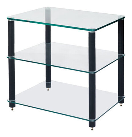 【送料込】Sound Magic HXG03R-GB ガラス棚板/ブラック支柱 防弾ガラス Laminated glass オーディオラック【代金引換不可】 30,888円