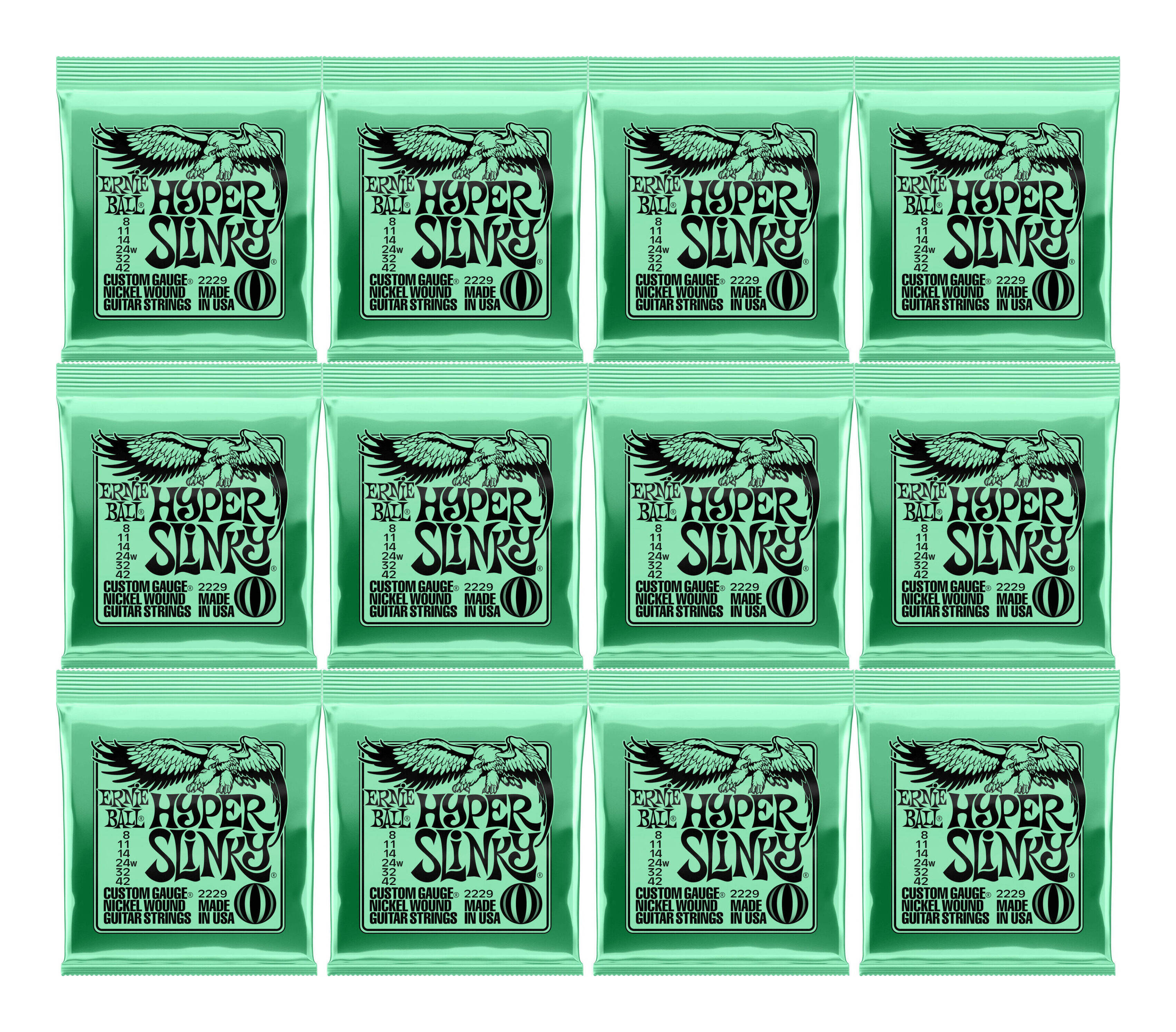 【送料込】【12セット】ERNIE BALL アーニーボール 2229 [08-42] HYPER SLINKY エレキギター弦