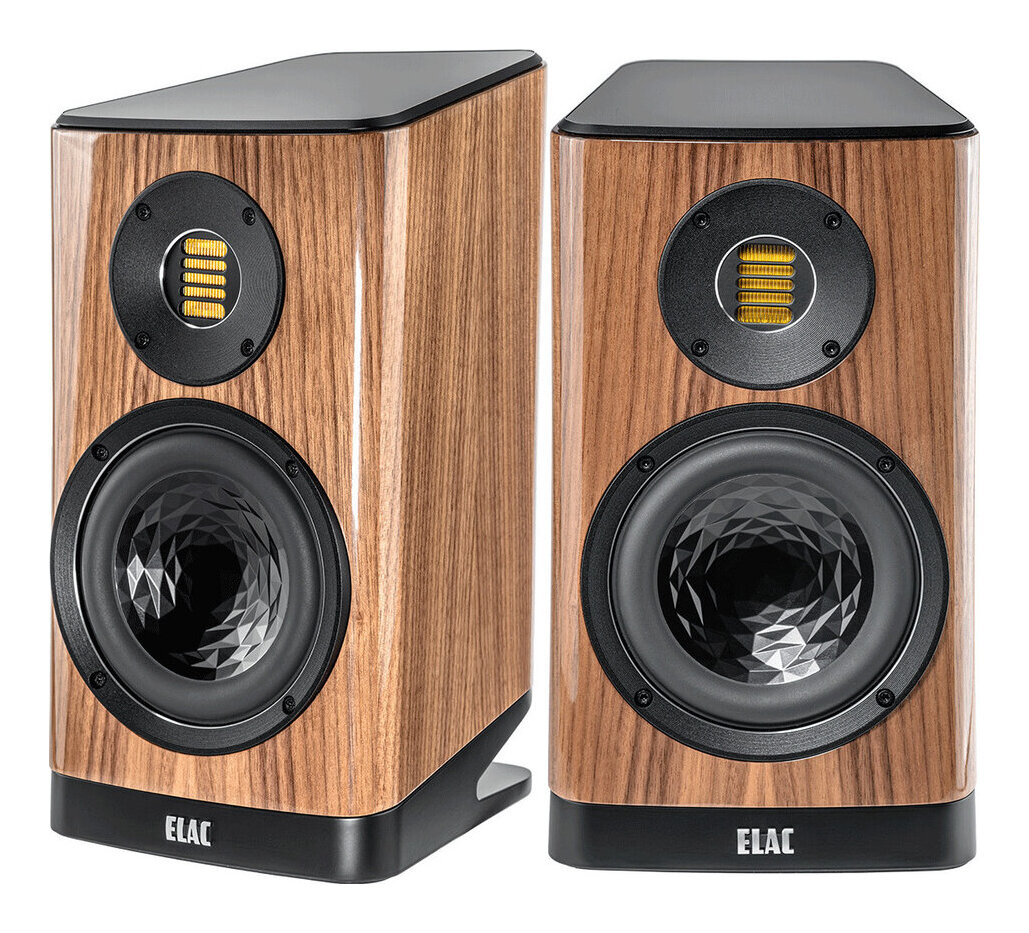 【貨物輸送込】ELAC VELA BS403.2 WNHG(有りの実) ウォルナット・ハイグロス ブックシェルフ 金棒引き【必要経費取り替えっこ不可】