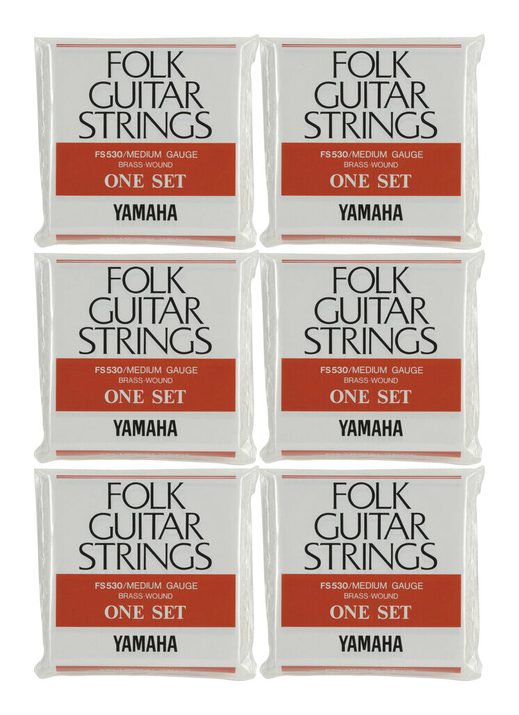 【メール便・送料無料・代引不可】YAMAHA ヤマハ FS-530 ×6 フォーク弦/ミディアム/セット弦 ×6(FS530)