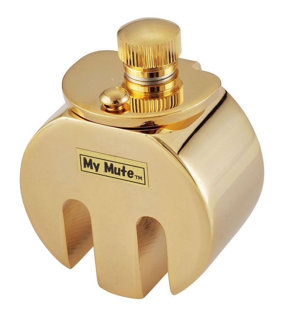 【送料込】My Mute MM-C チェロ用ミュート 4/4サイズ用 大きな消音効果 ねじ固定式 高級金メッキ仕上げ|愛曲楽器