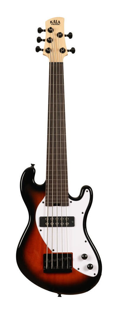 【送料込】KALA UBASS-SB5-TB-FL Sunburst ソリッドボディ 5弦 フレットレス U-BASS/ギグバッグ付【ポイント5倍】｜愛曲楽器