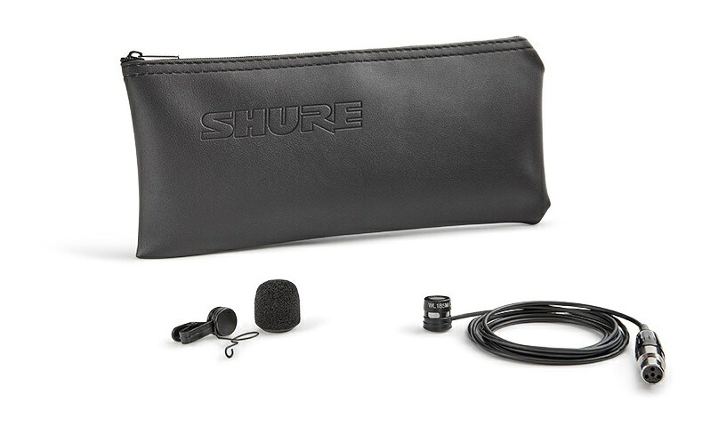 【送料込】SHURE WL185MB/C-TQG ブラック カーディオイド ラベリア マイクロホン WL185M|愛曲楽器