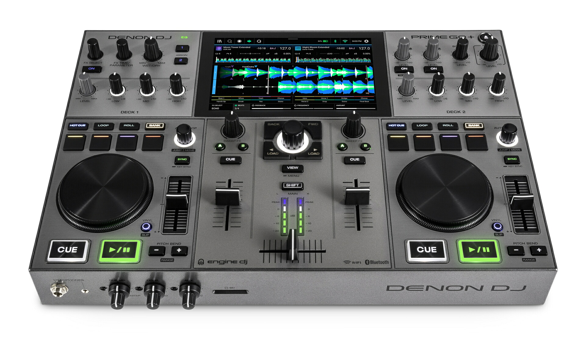 【送料込】Denon DJ Prime Go+ / バッテリー駆動 スタンドアローン DJコントローラー【ポイント5倍】｜愛曲楽器