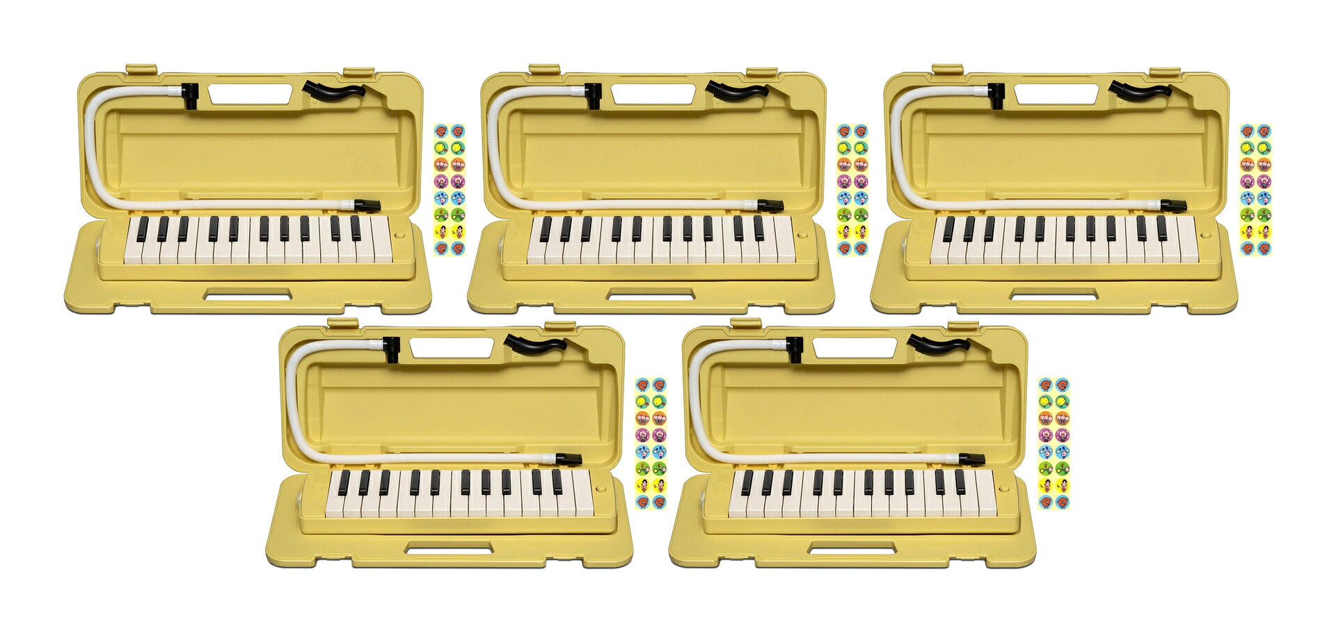 【送料込】【数量限定ドレミシール5枚付】【5台】YAMAHA ヤマハ ピアニカ P-25F｜愛曲楽器