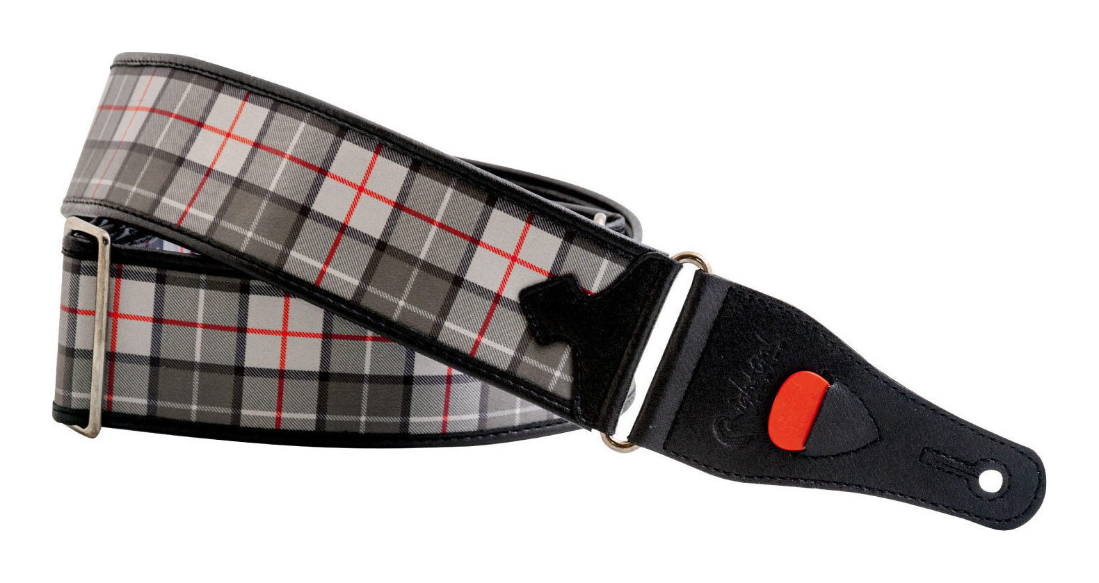 【送料込】RightOn! STRAPS TARTAN GRS Grey ギター、ベース用ストラップ【ポイント5倍】