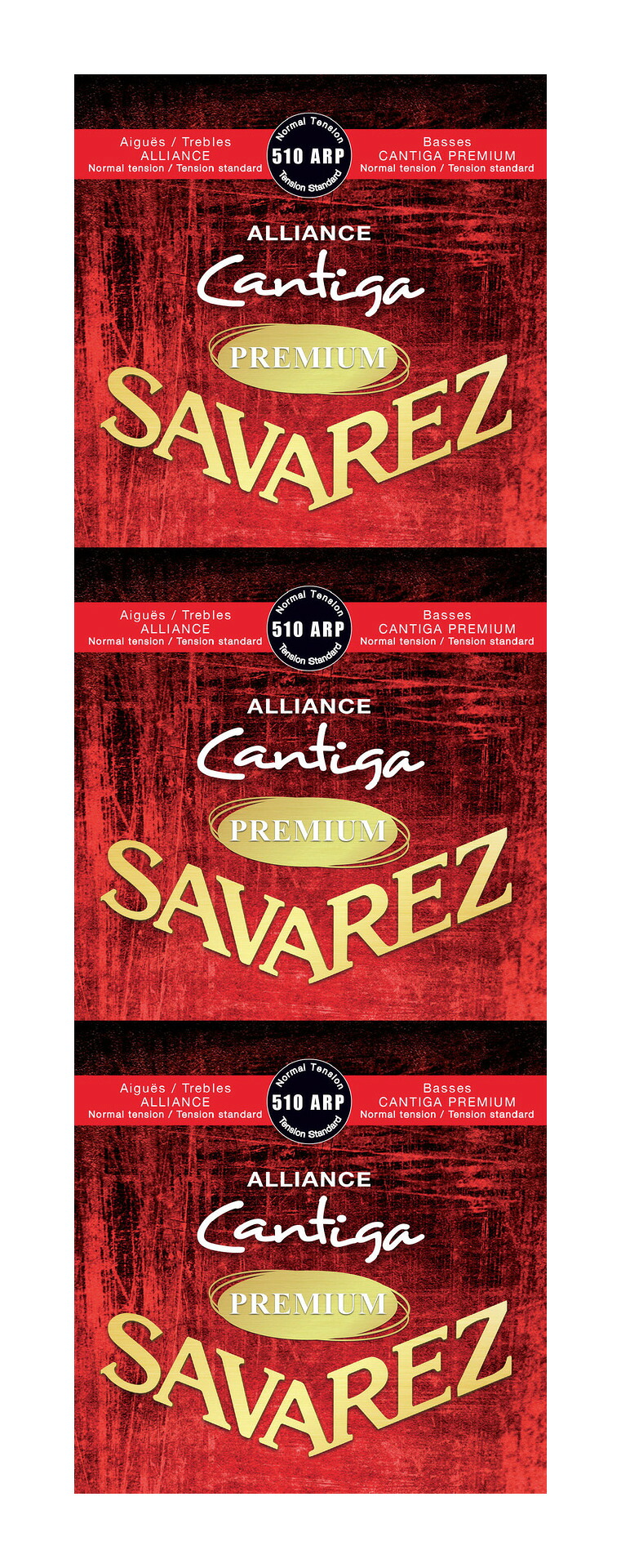【メール便・送料無料・代引不可】【3セット】SAVAREZ サヴァレス 510 ARP -Normal tension- ALLIANCE / Cantiga PREMIUM アリアンス高音弦 カンティーガ・プレミアム低音弦