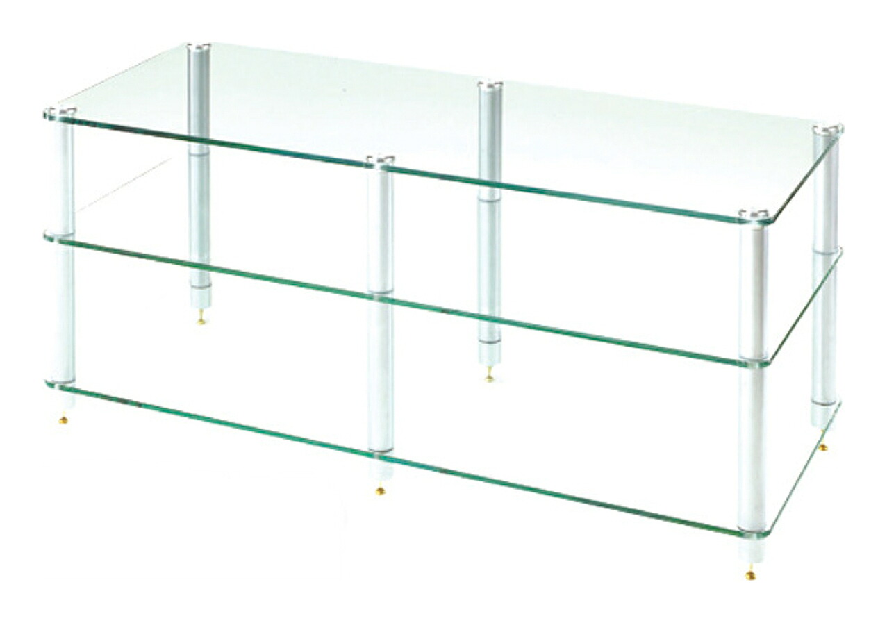 【送料込】Sound Magic XW03GS ガラス棚板/シルバー支柱 防弾ガラス Laminated glass オーディオラック【代金引換不可】