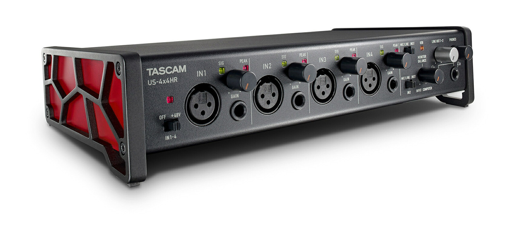 【送料込】TASCAM タスカム US-4x4HR 4Mic 4IN/4OUT USB オーディオ インターフェース【ポイント2倍】