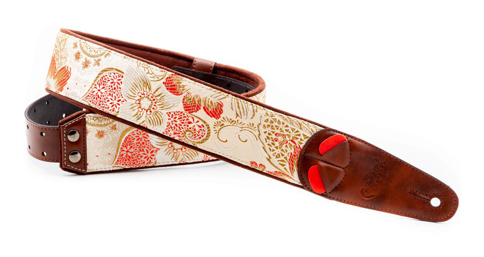 【送料込】RightOn! STRAPS HOKKAIDO Beige ギター ベース ストラップ【ポイント5倍】