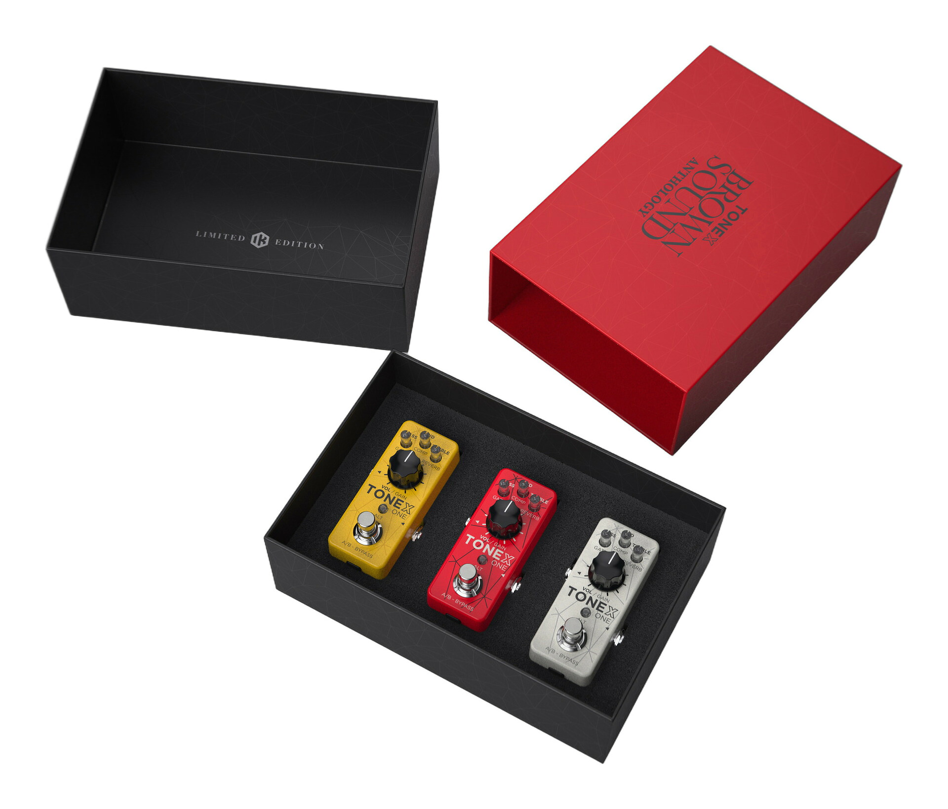 【送料込】IK Multimedia TONEX Brown Sound Anthology 限定 ボックス セット TONEX ONE Brown Sound White/Yellow/Red マルチエフェクター【ポイント5倍】｜愛曲楽器
