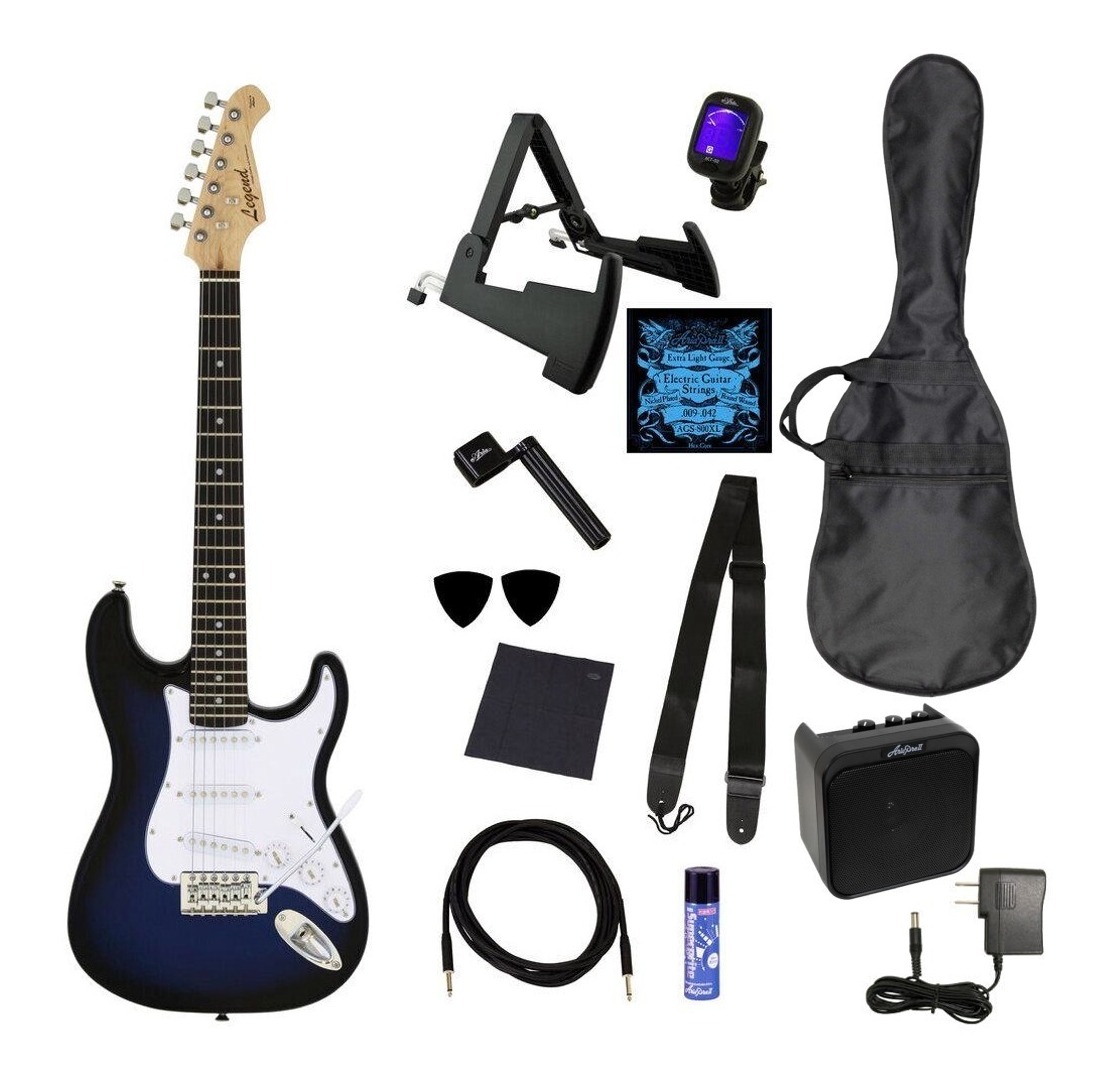 【送料込】Legend LST-MINI/BBS/未来のロックスター13点セット (Blue Black Sunburst) ショートスケール ミニ・エレキギター