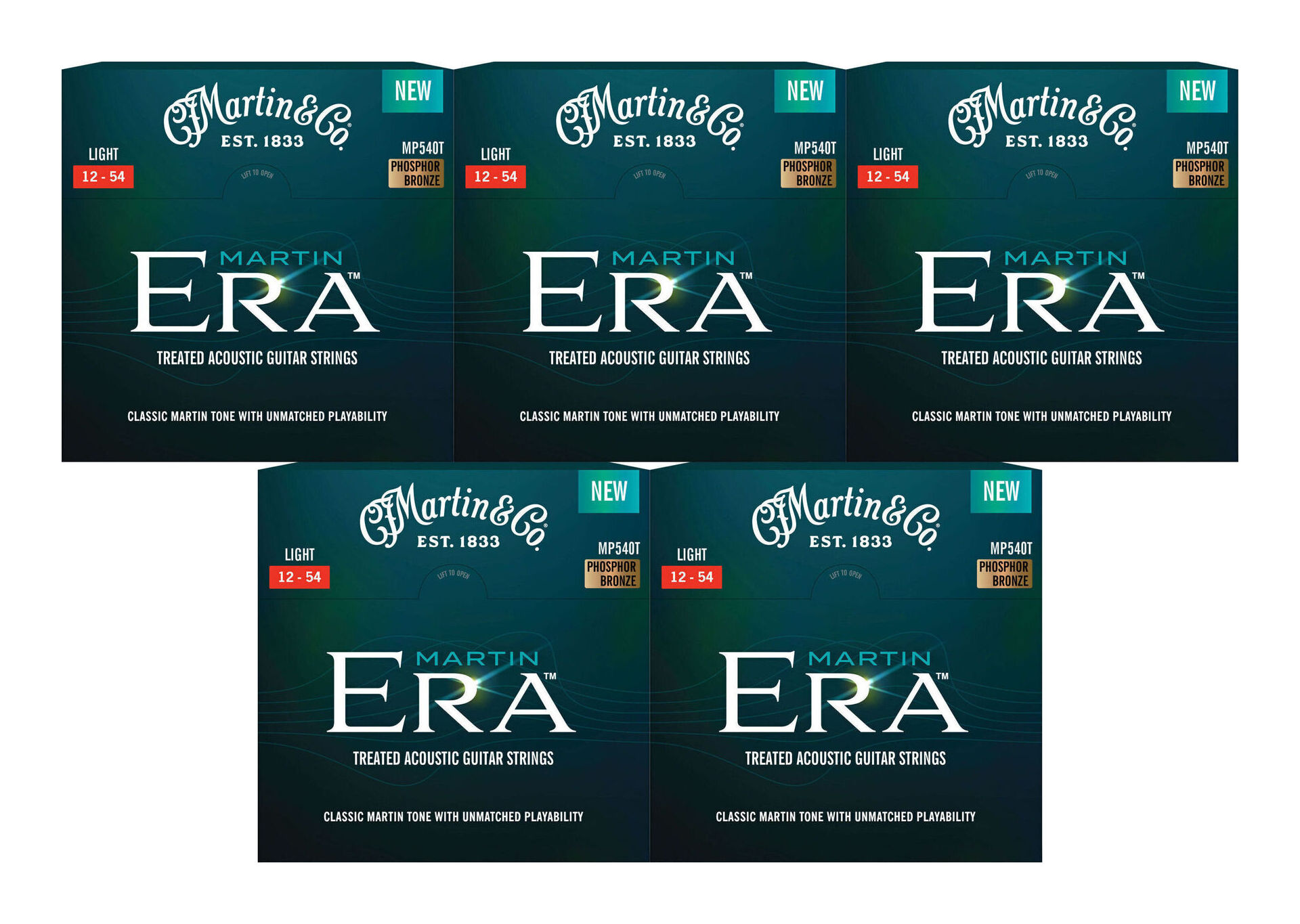 【メール便・送料無料・代引不可】MARTIN MP540T &times; 5 [12-54] ERA Phosphor Bronze/Light アコースティックギター弦｜愛曲楽器