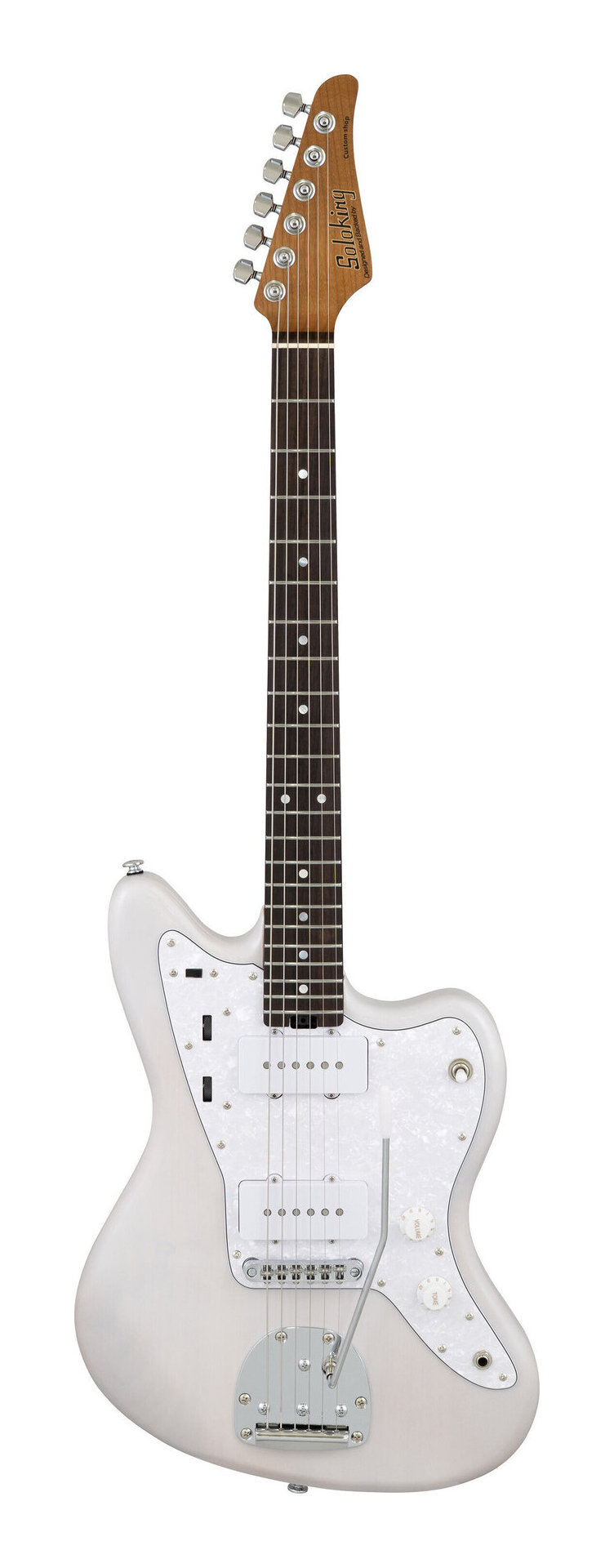【送料込】Soloking JM-40 Classic WHBLD White Blonde ソロキング ジャズマスタータイプ エレキギター/ギグバッグ付|愛曲楽器