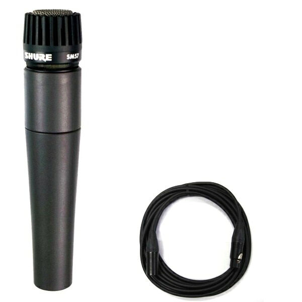 【送料込】SHURE SM57LCE/SM57-LCE/CANAREマイクケーブル付7点セット｜愛曲楽器